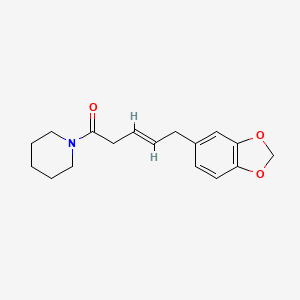 molecular formula C17H21NO3 B1249896 Piperidine, 1-[(3E)-5-(1,3-benzodioxol-5-yl)-1-oxo-3-pentenyl]- 
