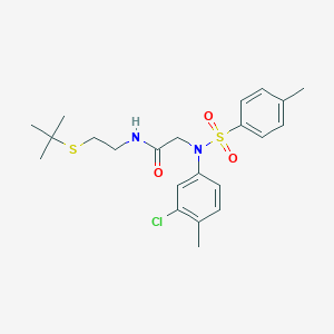 N-[2-(tert-butylsulfanyl)ethyl]-N~2~-(3-chloro-4-methylphenyl)-N~2~-[(4-methylphenyl)sulfonyl]glycinamide