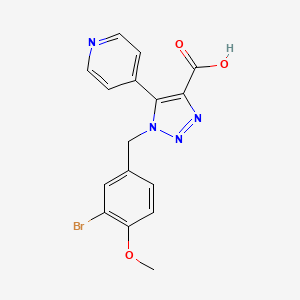 1-(3-bromo-4-methoxybenzyl)-5-(pyridin-4-yl)-1H-1,2,3-triazole-4-carboxylic acid