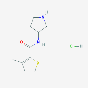 molecular formula C10H15ClN2OS B12499000 3-methyl-N-(pyrrolidin-3-yl)thiophene-2-carboxamide hydrochloride 