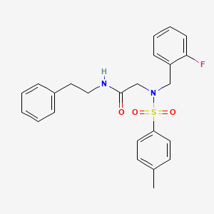 N~2~-(2-fluorobenzyl)-N~2~-[(4-methylphenyl)sulfonyl]-N-(2-phenylethyl)glycinamide