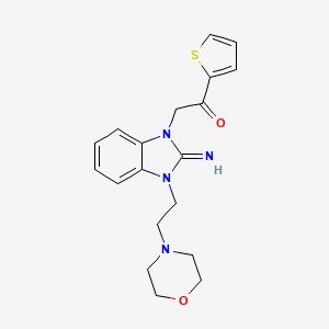 2-{2-imino-3-[2-(morpholin-4-yl)ethyl]-2,3-dihydro-1H-benzimidazol-1-yl}-1-(thiophen-2-yl)ethanone