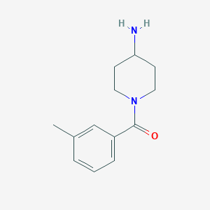 molecular formula C13H18N2O B12499048 (4-Aminopiperidin-1-yl)(3-methylphenyl)methanone 