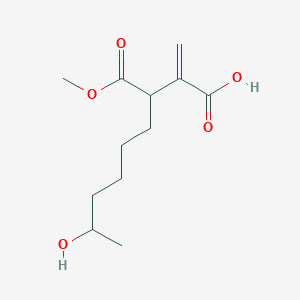 molecular formula C12H20O5 B1249905 8-羟基-3-甲氧羰基-2-甲叉基壬酸 