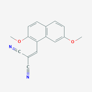 molecular formula C16H12N2O2 B12499056 [(2,7-Dimethoxynaphthalen-1-yl)methylidene]propanedinitrile 