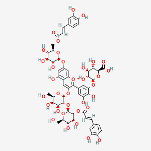 molecular formula C57H61O34+ B1249907 海葵蓝花青素 1 