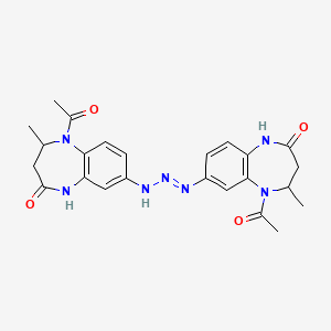 5-acetyl-8-[3-(5-acetyl-4-methyl-2-oxo-3,4-dihydro-1H-1,5-benzodiazepin-7-yl)triaz-1-en-1-yl]-4-methyl-3,4-dihydro-1H-1,5-benzodiazepin-2-one