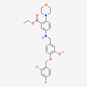 Ethyl 5-({4-[(2-chloro-4-fluorobenzyl)oxy]-3-methoxybenzyl}amino)-2-(morpholin-4-yl)benzoate