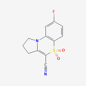 8-fluoro-2,3-dihydro-1H-pyrrolo[2,1-c][1,4]benzothiazine-4-carbonitrile 5,5-dioxide