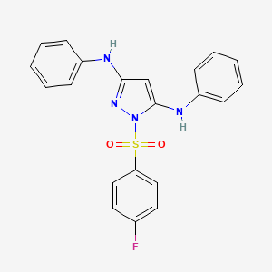 1-[(4-fluorophenyl)sulfonyl]-N,N'-diphenyl-1H-pyrazole-3,5-diamine