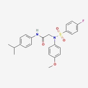 N~2~-[(4-fluorophenyl)sulfonyl]-N~2~-(4-methoxyphenyl)-N-[4-(propan-2-yl)phenyl]glycinamide