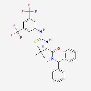 2-({[3,5-Bis(trifluoromethyl)phenyl]carbamothioyl}amino)-N-(diphenylmethyl)-N,3,3-trimethylbutanamide