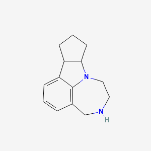 molecular formula C14H18N2 B1249920 7,10-Diazatetracyclo[8.5.1.05,16.011,15]hexadeca-1,3,5(16)-triene 