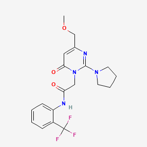 2-[4-(methoxymethyl)-6-oxo-2-(pyrrolidin-1-yl)pyrimidin-1(6H)-yl]-N-[2-(trifluoromethyl)phenyl]acetamide