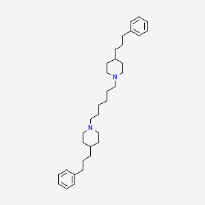molecular formula C34H52N2 B1249923 4-(3-Phenylpropyl)-1-[6-[4-(3-phenylpropyl)piperidin-1-yl]hexyl]piperidine 