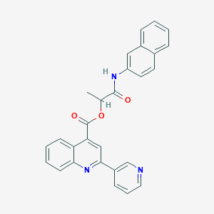 1-(Naphthalen-2-ylamino)-1-oxopropan-2-yl 2-(pyridin-3-yl)quinoline-4-carboxylate