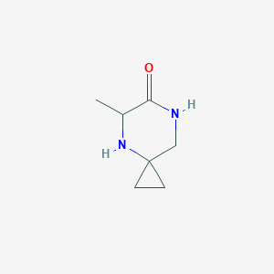 molecular formula C7H12N2O B12499264 5-Methyl-4,7-diazaspiro[2.5]octan-6-one 