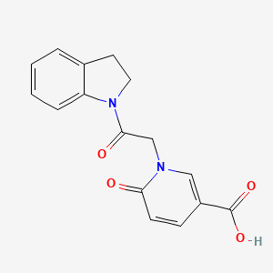 1-[2-(2,3-dihydro-1H-indol-1-yl)-2-oxoethyl]-6-oxo-1,6-dihydropyridine-3-carboxylic acid