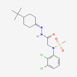 molecular formula C19H27Cl2N3O3S B12499273 N-{2-[2-(4-tert-butylcyclohexylidene)hydrazinyl]-2-oxoethyl}-N-(2,3-dichlorophenyl)methanesulfonamide (non-preferred name) 