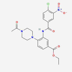 Ethyl 4-(4-acetylpiperazin-1-yl)-3-{[(4-chloro-3-nitrophenyl)carbonyl]amino}benzoate