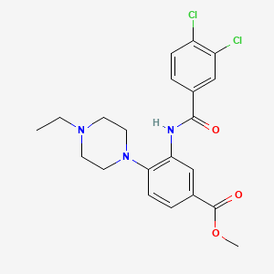 Methyl 3-{[(3,4-dichlorophenyl)carbonyl]amino}-4-(4-ethylpiperazin-1-yl)benzoate