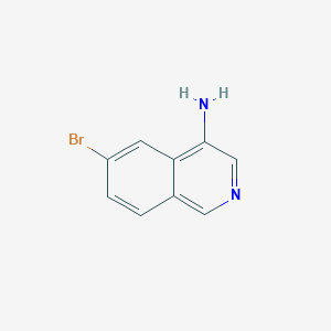 molecular formula C9H7BrN2 B12499293 6-Bromoisoquinolin-4-amine 