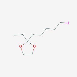 molecular formula C10H19IO2 B12499295 2-Ethyl-2-(5-iodopentyl)-1,3-dioxolane 