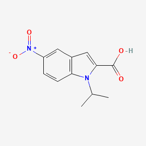 molecular formula C12H12N2O4 B12499299 1-Isopropyl-5-nitro-1H-indole-2-carboxylic acid 