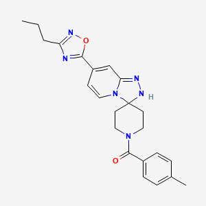 (4-methylphenyl)[7'-(3-propyl-1,2,4-oxadiazol-5-yl)-1H,2'H-spiro[piperidine-4,3'-[1,2,4]triazolo[4,3-a]pyridin]-1-yl]methanone