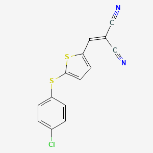 ({5-[(4-Chlorophenyl)sulfanyl]thiophen-2-yl}methylidene)propanedinitrile