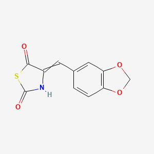 molecular formula C11H7NO4S B12499315 4-(2H-1,3-benzodioxol-5-ylmethylidene)-1,3-thiazolidine-2,5-dione 