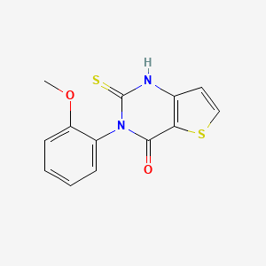 molecular formula C13H10N2O2S2 B12499322 3-(2-methoxyphenyl)-2-thioxo-2,3-dihydrothieno[3,2-d]pyrimidin-4(1H)-one 