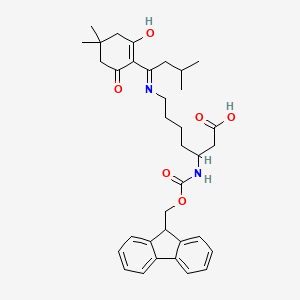 3-((((9H-Fluoren-9-yl)methoxy)carbonyl)amino)-7-((1-(4,4-dimethyl-2,6-dioxocyclohexylidene)-3-methylbutyl)amino)heptanoic acid