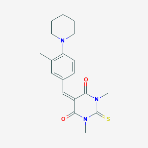 1,3-dimethyl-5-[3-methyl-4-(piperidin-1-yl)benzylidene]-2-thioxodihydropyrimidine-4,6(1H,5H)-dione