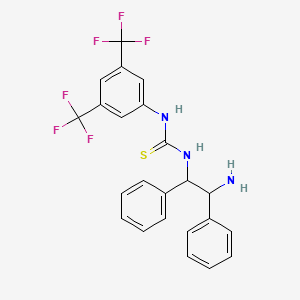 molecular formula C23H19F6N3S B12499372 1-(2-Amino-1,2-diphenylethyl)-3-(3,5-bis(trifluoromethyl)phenyl)thiourea 