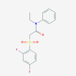 2-[(2,4-difluorophenyl)sulfonyl]-N-ethyl-N-phenylacetamide