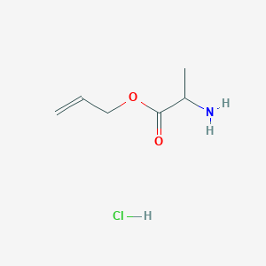 molecular formula C6H12ClNO2 B12499393 Prop-2-en-1-yl 2-aminopropanoate hydrochloride 