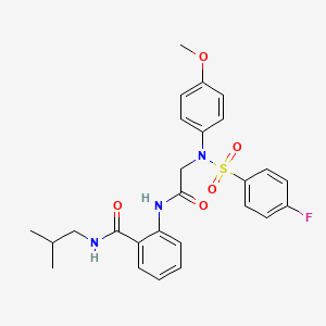 2-({N-[(4-fluorophenyl)sulfonyl]-N-(4-methoxyphenyl)glycyl}amino)-N-(2-methylpropyl)benzamide