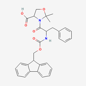 molecular formula C30H30N2O6 B12499420 Fmoc-Phe-Ser(Psi(Me,MePro)-OH 