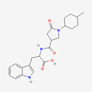 (1-(4-Methylcyclohexyl)-5-oxopyrrolidine-3-carbonyl)tryptophan