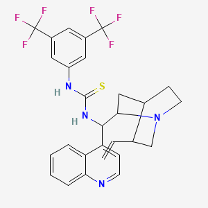 molecular formula C28H26F6N4S B12499475 N-[3,5-Bis(trifluoromethyl)phenyl]-N'-(9R)-cinchonan-9-ylthiourea 