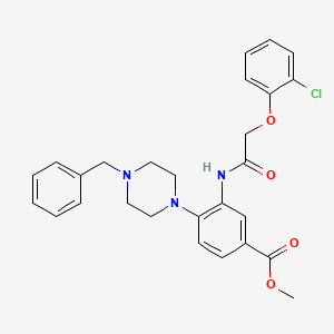 molecular formula C27H28ClN3O4 B12499484 Methyl 4-(4-benzylpiperazin-1-yl)-3-{[(2-chlorophenoxy)acetyl]amino}benzoate 