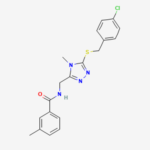 N-({5-[(4-chlorobenzyl)sulfanyl]-4-methyl-4H-1,2,4-triazol-3-yl}methyl)-3-methylbenzamide