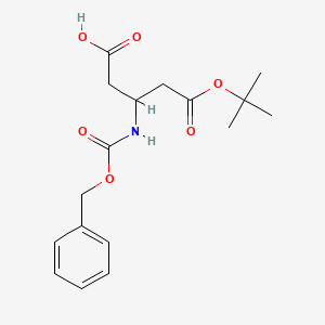 molecular formula C17H23NO6 B12499527 3-(((Benzyloxy)carbonyl)amino)-5-(tert-butoxy)-5-oxopentanoic acid 