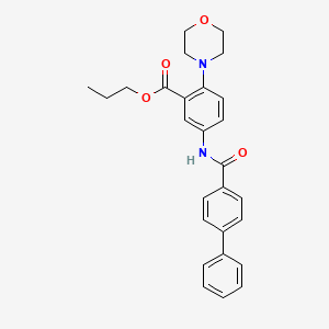 Propyl 5-[(biphenyl-4-ylcarbonyl)amino]-2-(morpholin-4-yl)benzoate