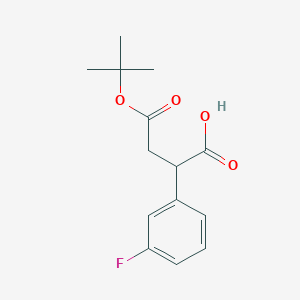 2-(3-Fluorophenyl)-4-[(2-methylpropan-2-yl)oxy]-4-oxobutanoic acid