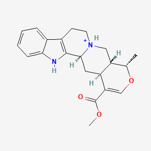 molecular formula C21H25N2O3+ B1249955 Ajmalicine(1+) 