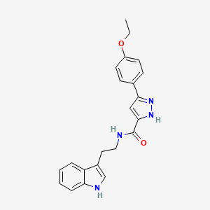 molecular formula C22H22N4O2 B12499574 5-(4-ethoxyphenyl)-N-[2-(1H-indol-3-yl)ethyl]-1H-pyrazole-3-carboxamide 