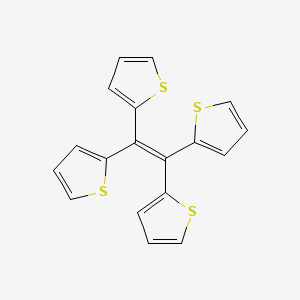 molecular formula C18H12S4 B12499641 1,1,2,2-Tetra(thiophen-2-yl)ethene 