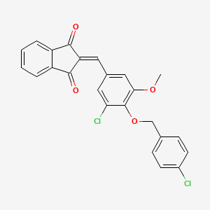 2-{3-chloro-4-[(4-chlorobenzyl)oxy]-5-methoxybenzylidene}-1H-indene-1,3(2H)-dione